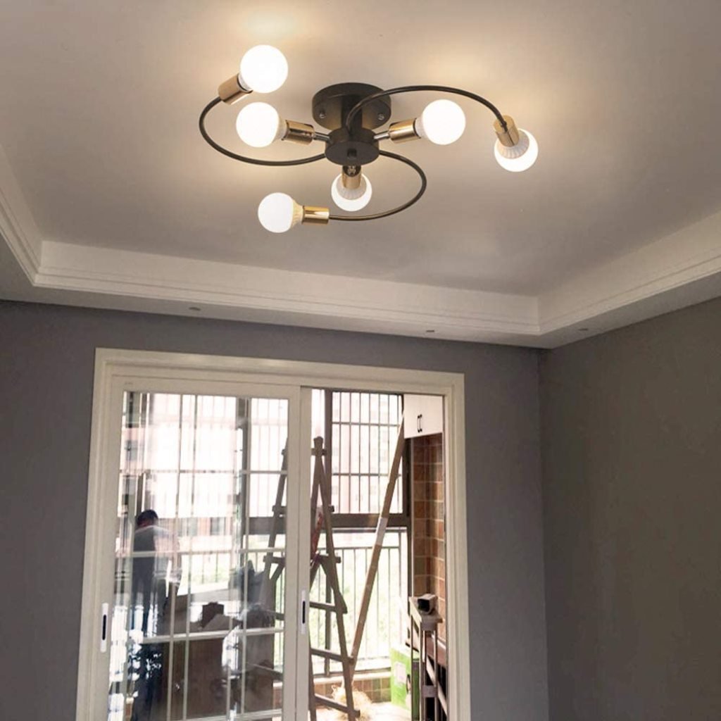 نجفه مروحه - أسود * ذهبى - (code:195)