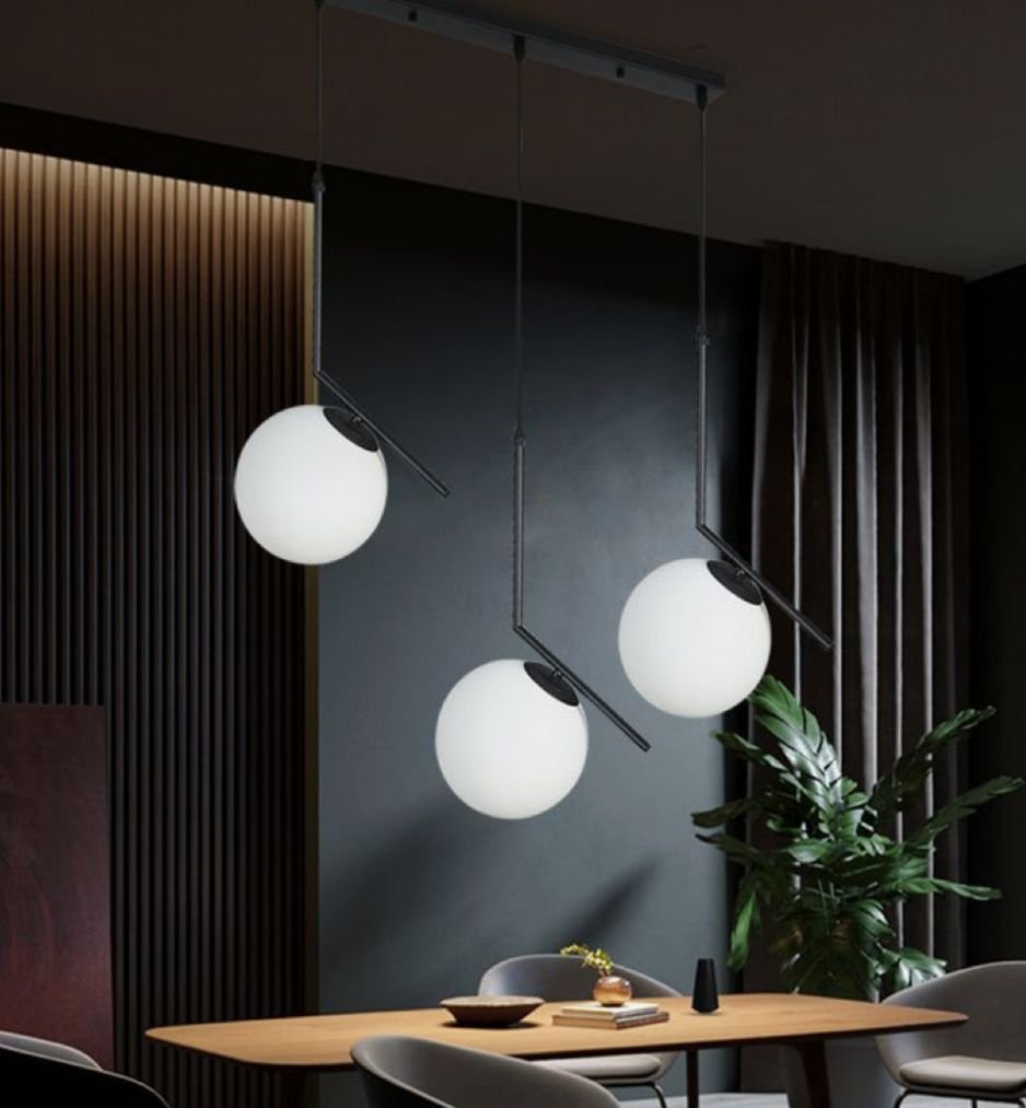 نجفه 3 معلقه زاويه - أسود (code:303) - الصورة 2