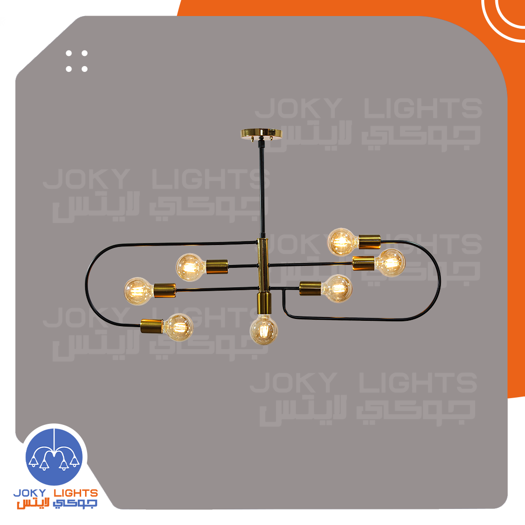 نجفه 6 دراع كستبان محورى - اسود * دهبى - (code:431)